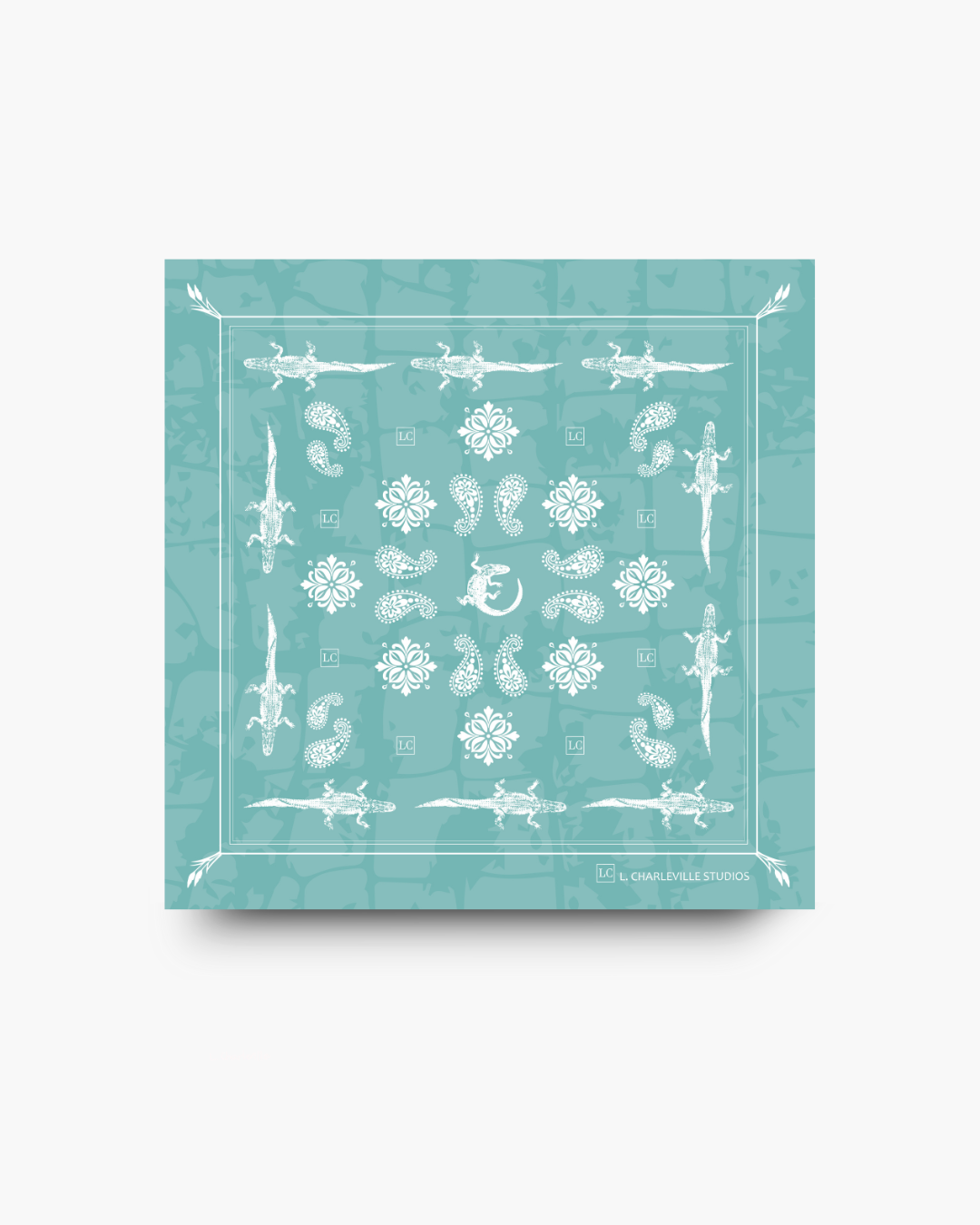 Silk Bandana, Teal