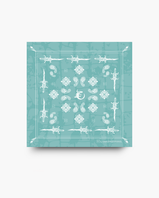 Silk Bandana, Teal