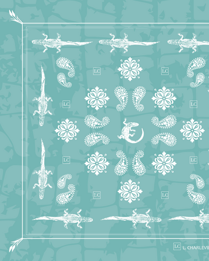 Silk Bandana, Teal